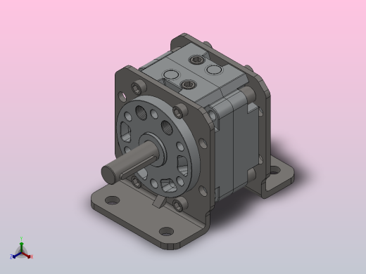 CRB1系列大型叶片式摆动气缸[CRB1LK63-90S]正等轴测缩略图