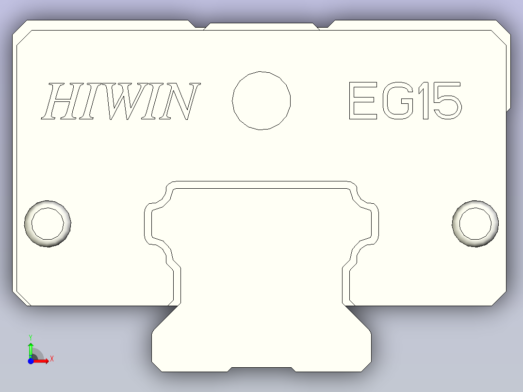 上银导轨 EGH15CA前视图