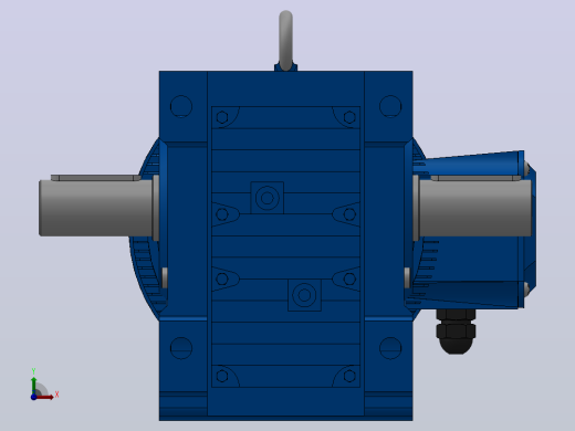K57底脚轴伸式安装螺旋锥齿轮减速机K57-Y2.2-4P-24.05-M1-0°-A+B前视缩略图