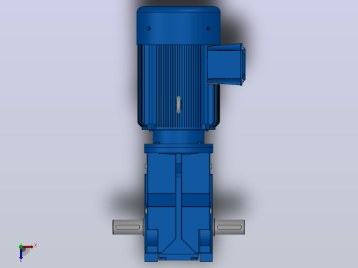 K57底脚轴伸式安装螺旋锥齿轮减速机K57-Y2.2-4P-24.05-M1-0°-A+B俯视缩略图