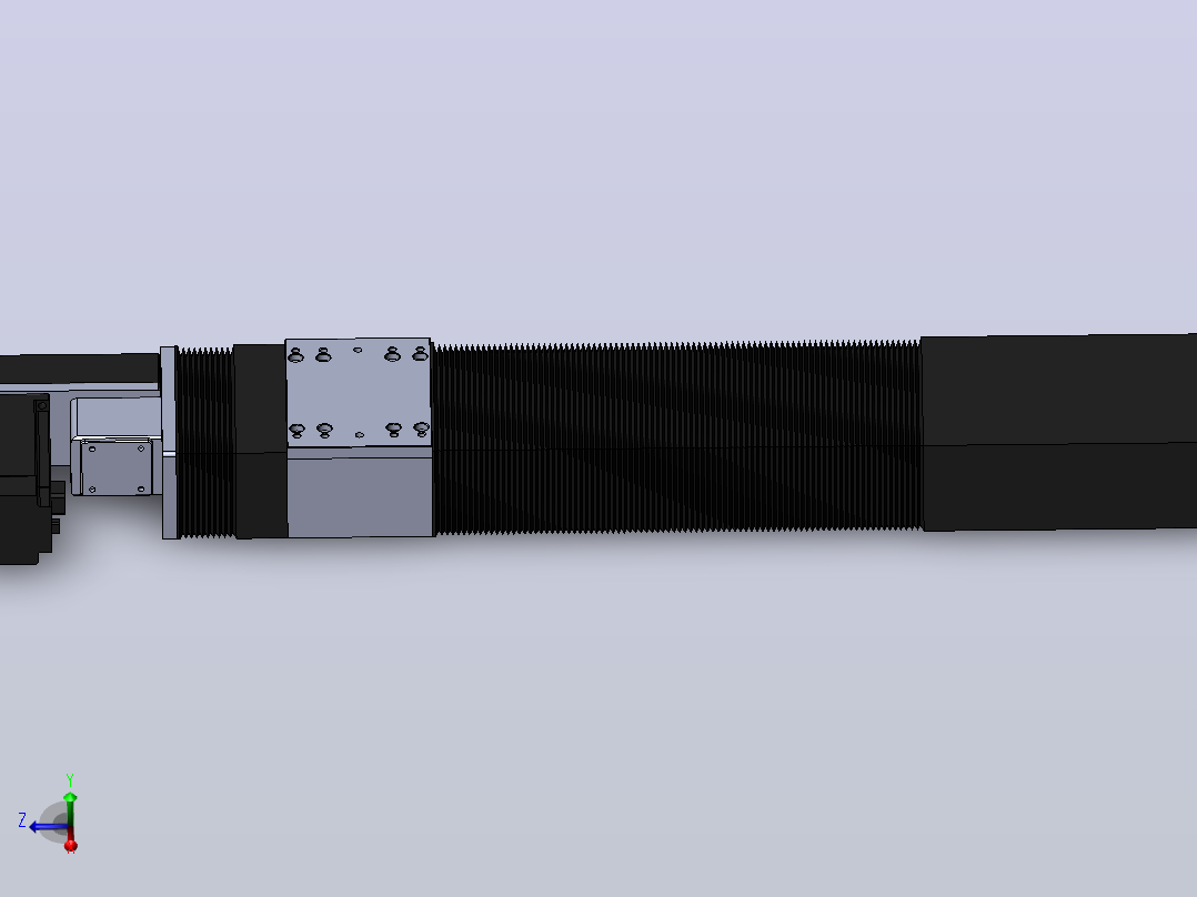 直线模组DMBF100-RBCR（电机右后折）[DMBF100-L45S500-DT400-A2U-RBCR]主视图