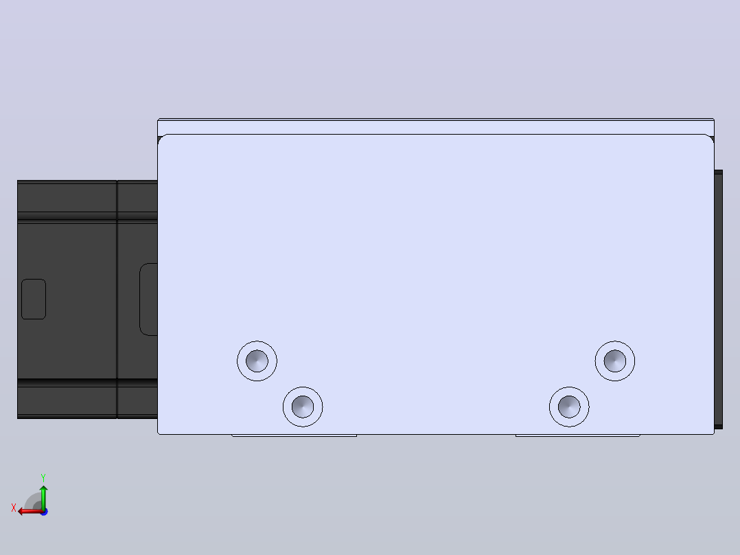 直线模组DMBF100-RBCR（电机右后折）[DMBF100-L45S500-DT400-A2U-RBCR]后视图