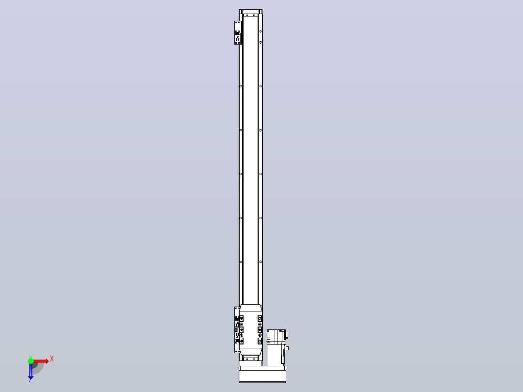 滚珠丝杠直线轴内置导轨TPA-GCR-50-1210C-L650-ML-M10-N3俯视图