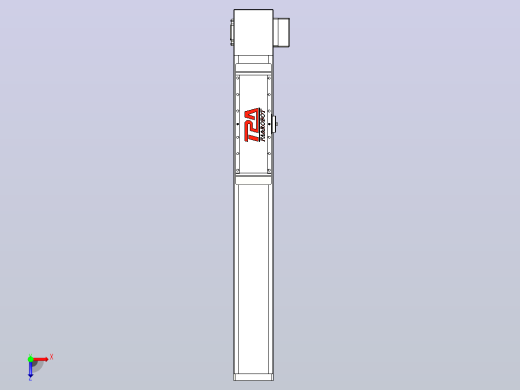 伺服电机集成皮带传动直线执行器TPA-OCB-120-224-L450-LP-P75-N3俯视缩略图