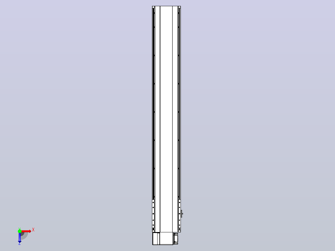 皮带直线轴半封闭可选导轨TPA-HNB-202D-140-L1250-LP-C-P75-N3俯视图