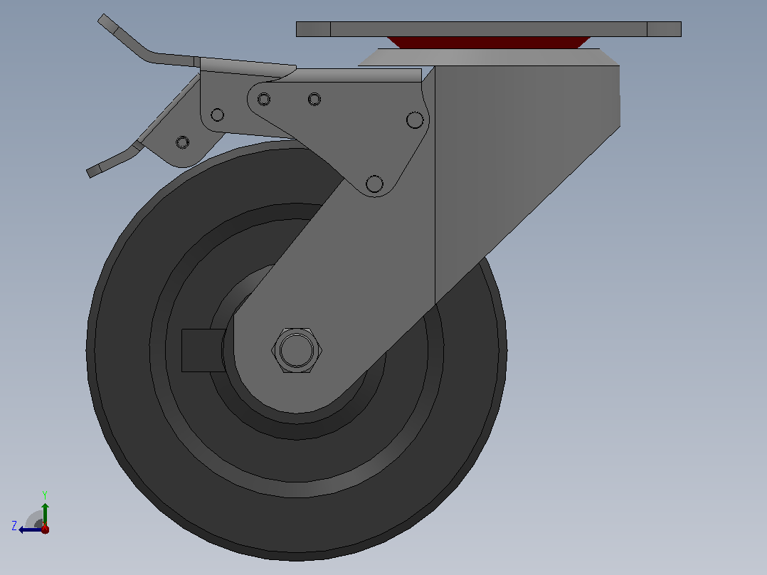 Z13-01B-150-112B重型轮[Z13-01B-125-112B]脚轮右视图