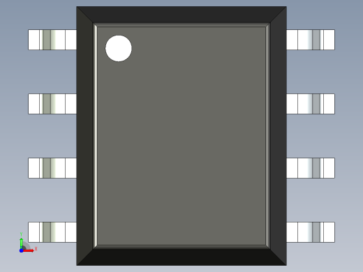 106x SOIC 封装（小外形集成电路）SOIC127P600X330-8N前视缩略图