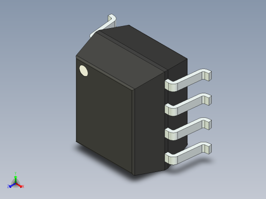 106x SOIC 封装（小外形集成电路）SOIC127P600X330-8N正等轴测缩略图