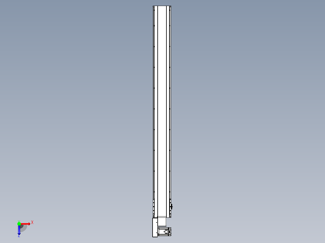 皮带直线轴半封闭可选导轨TPA-HNB-175D-140-L1750-ML-C-P75-N3俯视图