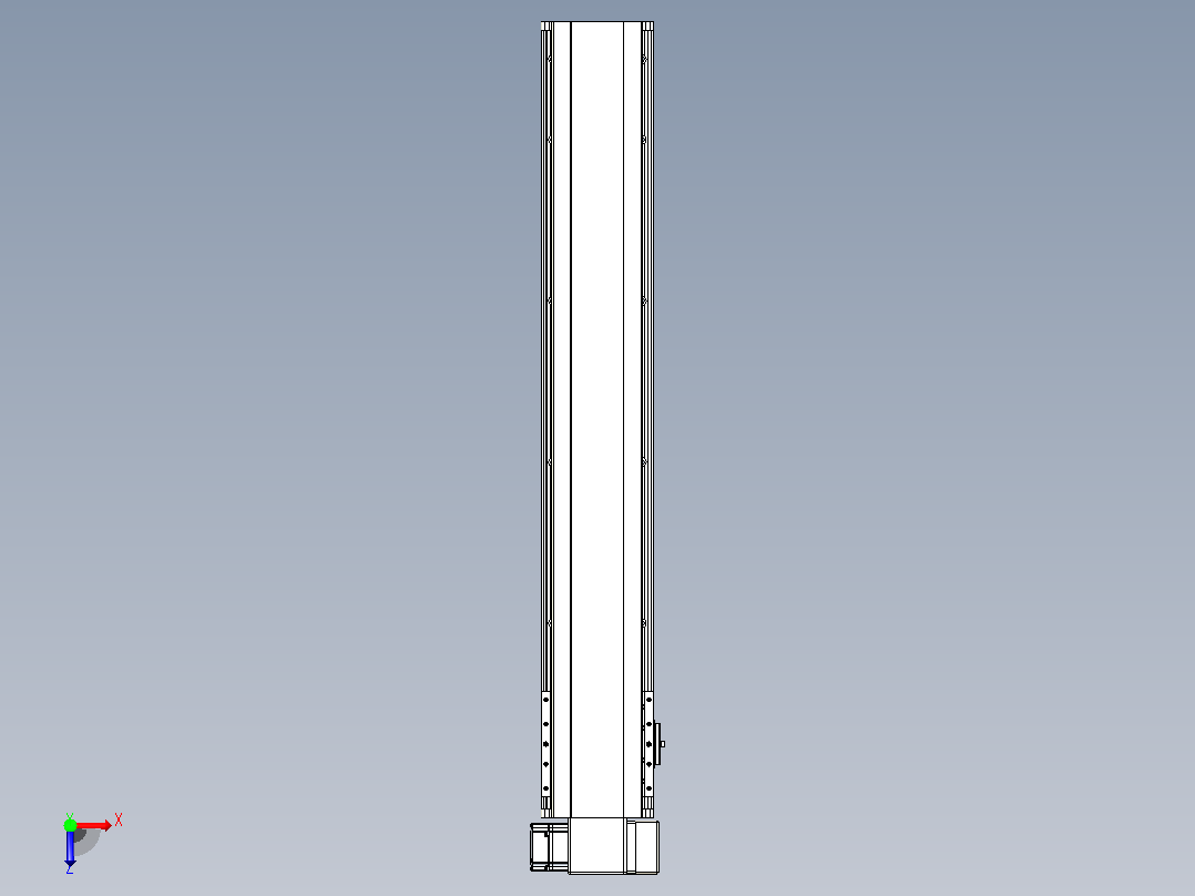 皮带直线轴半封闭可选导轨TPA-HNB-140D-120-L750-RP-C-P40-N3俯视图