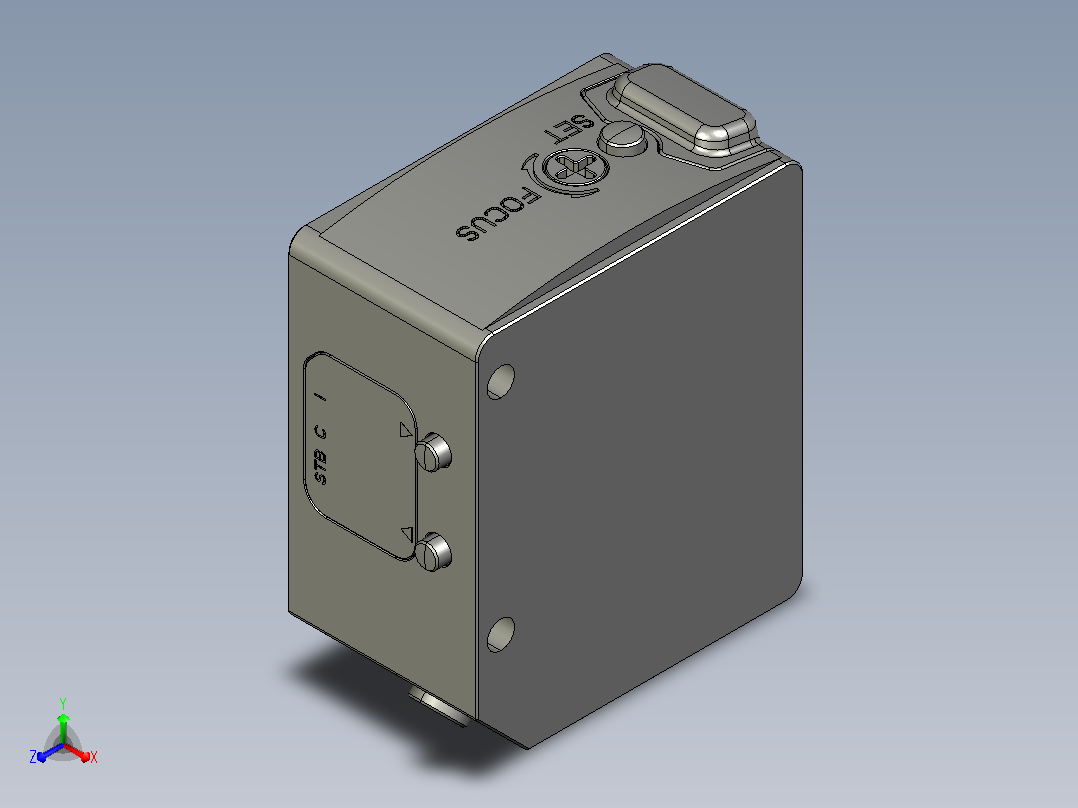 传感器BC-W500NP 白光颜色传感器3D图主视图