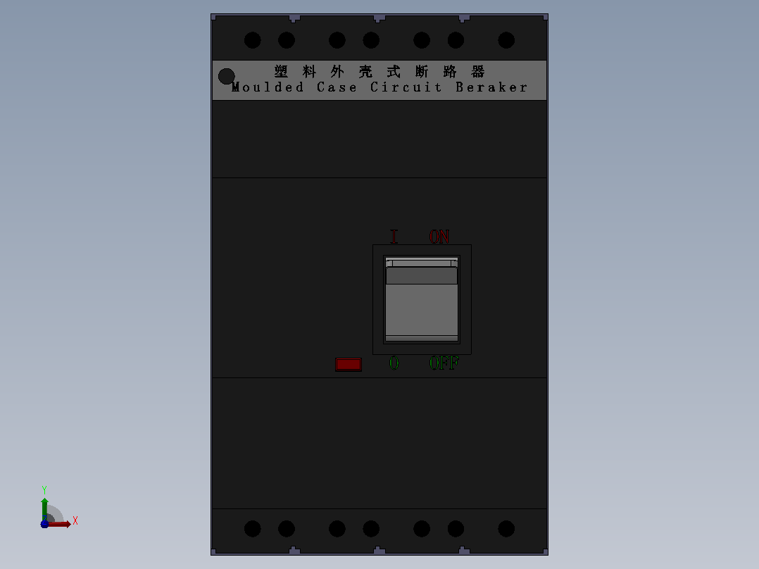 HM3 63-800A 4极固定式塑料外壳式断路器[HM3-800A╱4]前视图
