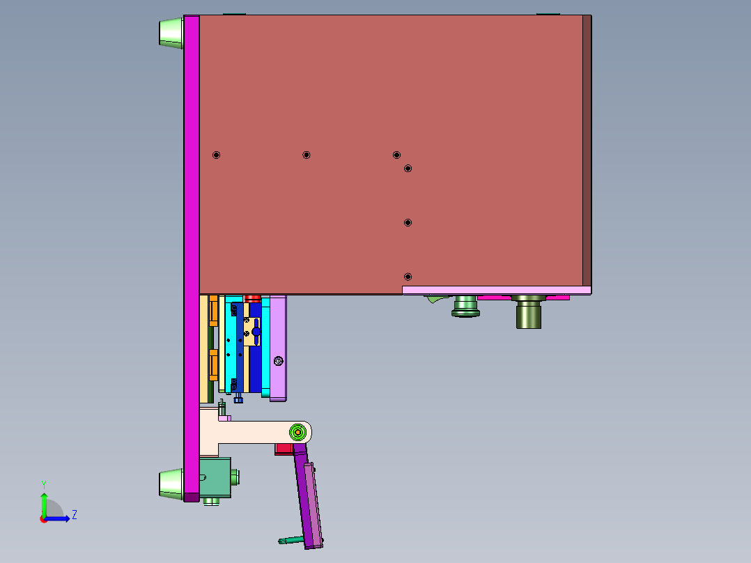 显示屏与背板贴合压机左视图