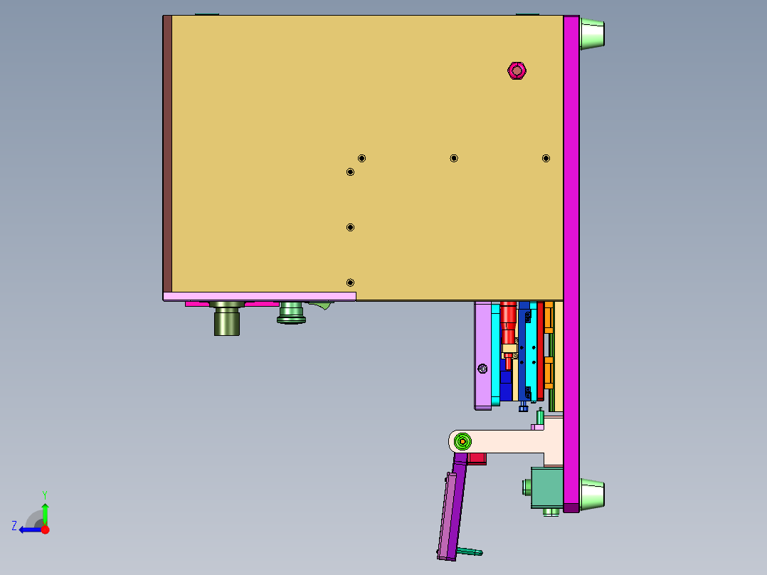 显示屏与背板贴合压机右视图