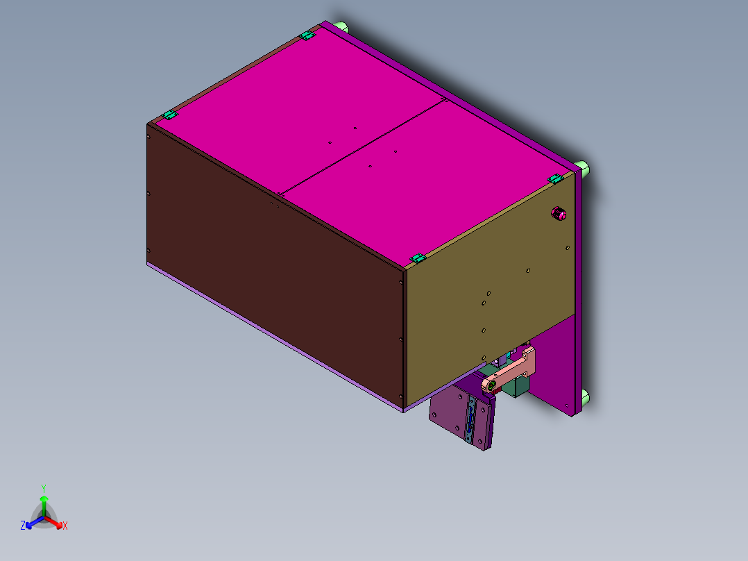 显示屏与背板贴合压机正等轴测图