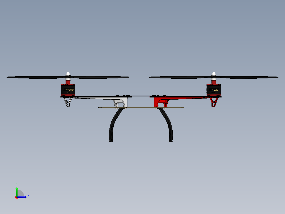 Genesis drone UAV无人机穿越机左视图