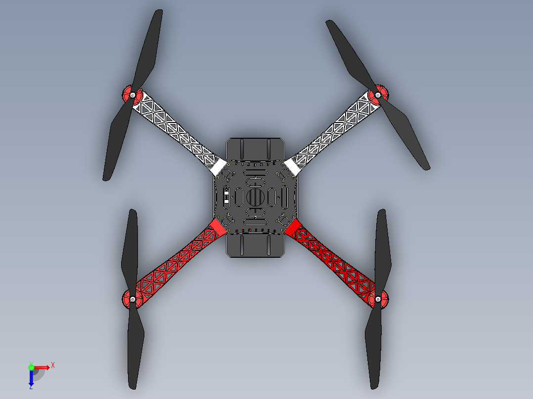 Genesis drone UAV无人机穿越机俯视图