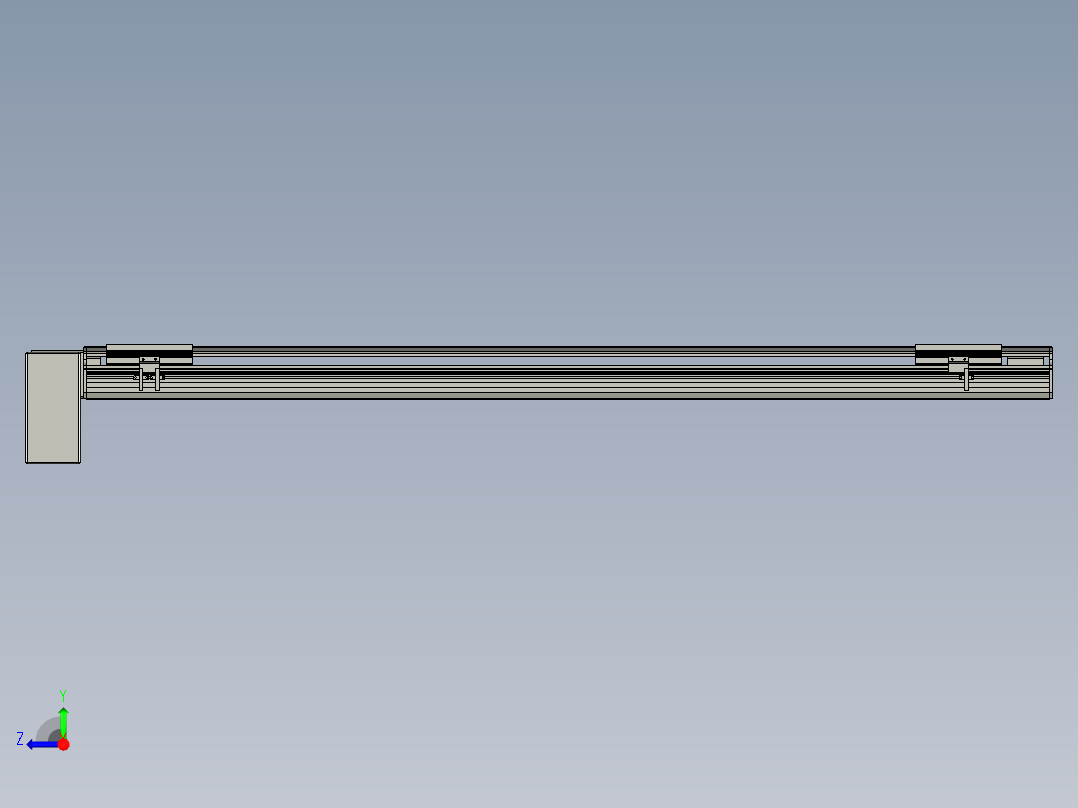直线模组LHB17-L40-S1400-RD设计图纸右视图