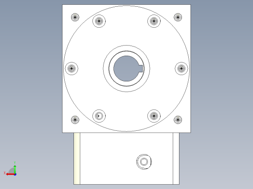 换向器22PW110双孔-1 19-80-100-M6.stp后视缩略图