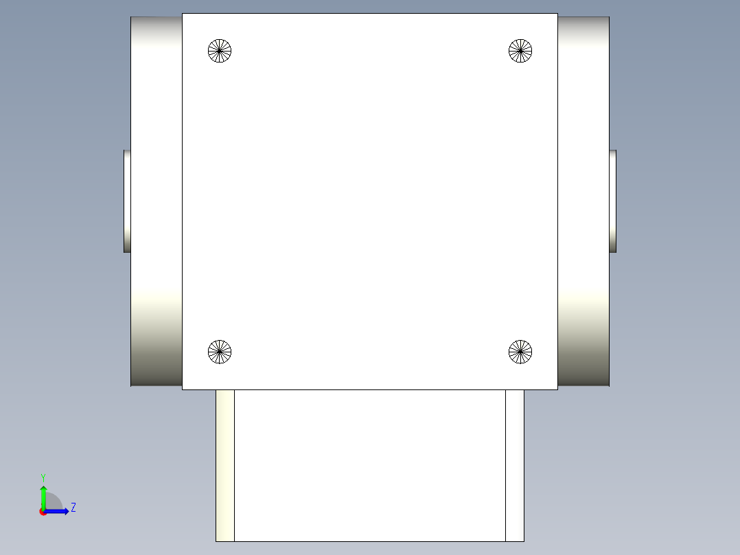 换向器22PW110双孔-1 19-80-100-M6.stp左视图