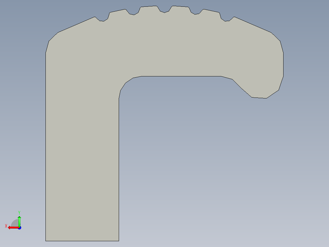 取手(鋁合金)(A)AL-3D多系列多零件图纸模型后视图