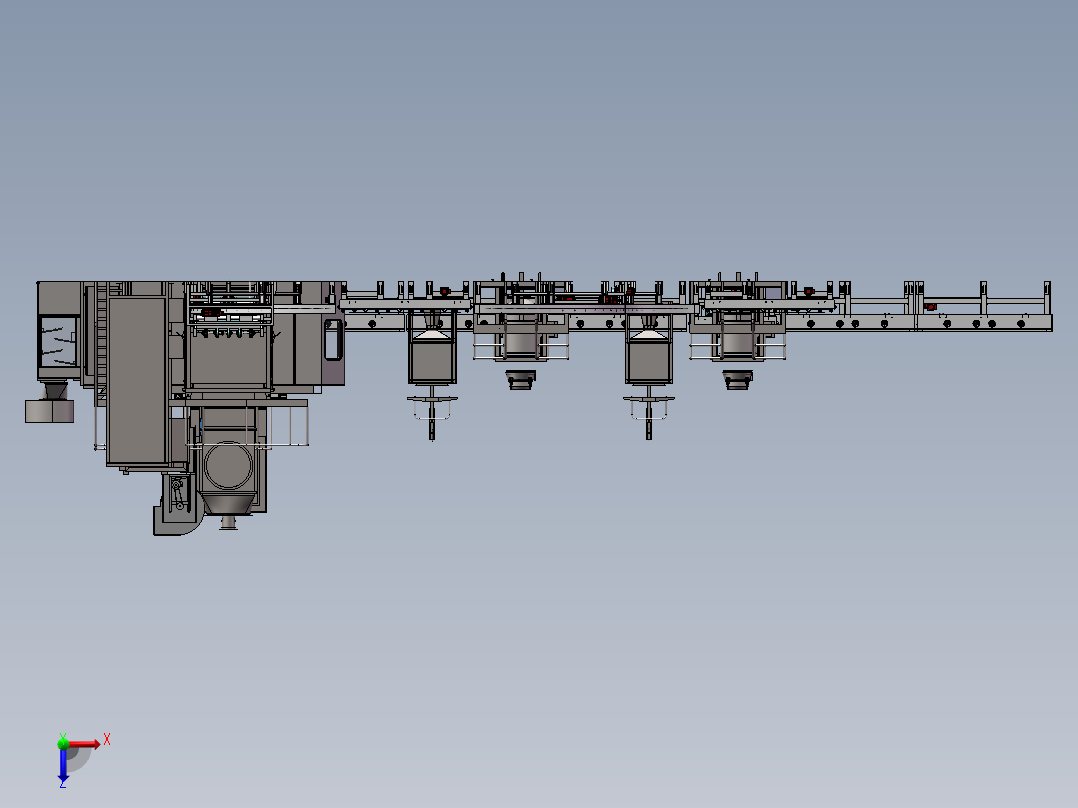 板材自动化涂装生产线俯视图