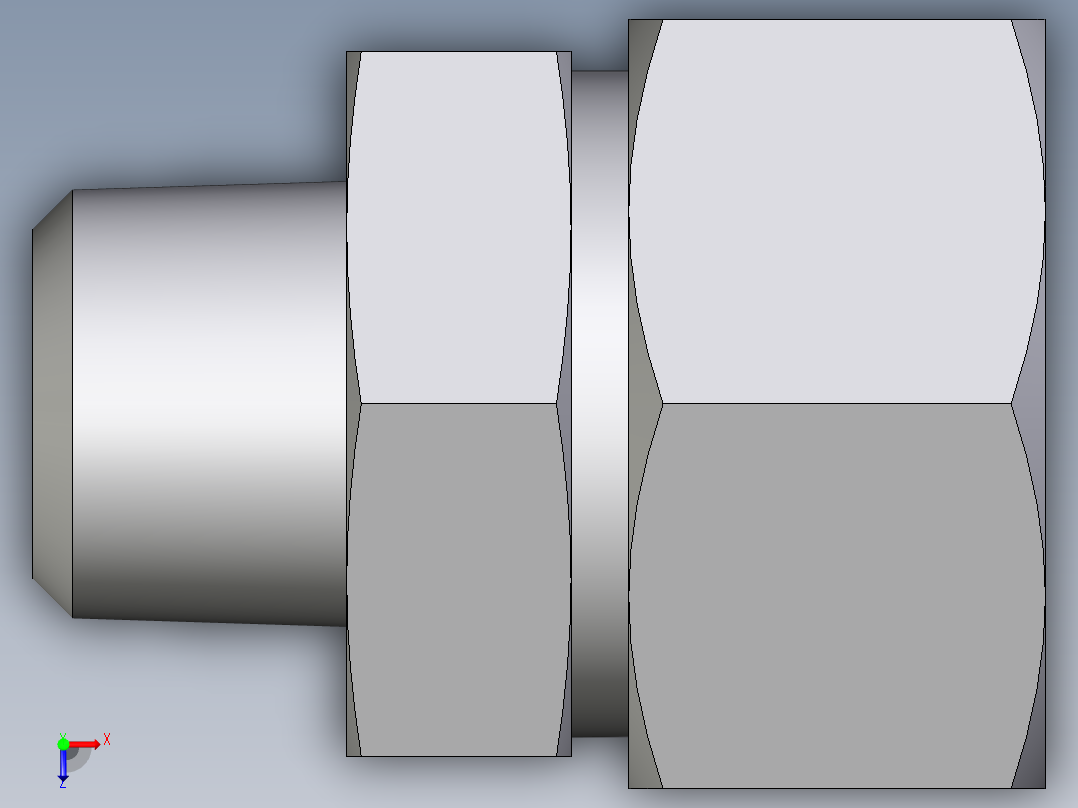 卡套式工业通用硬管接头EO_Male_Stud_connector_GE38S1NPT71俯视图