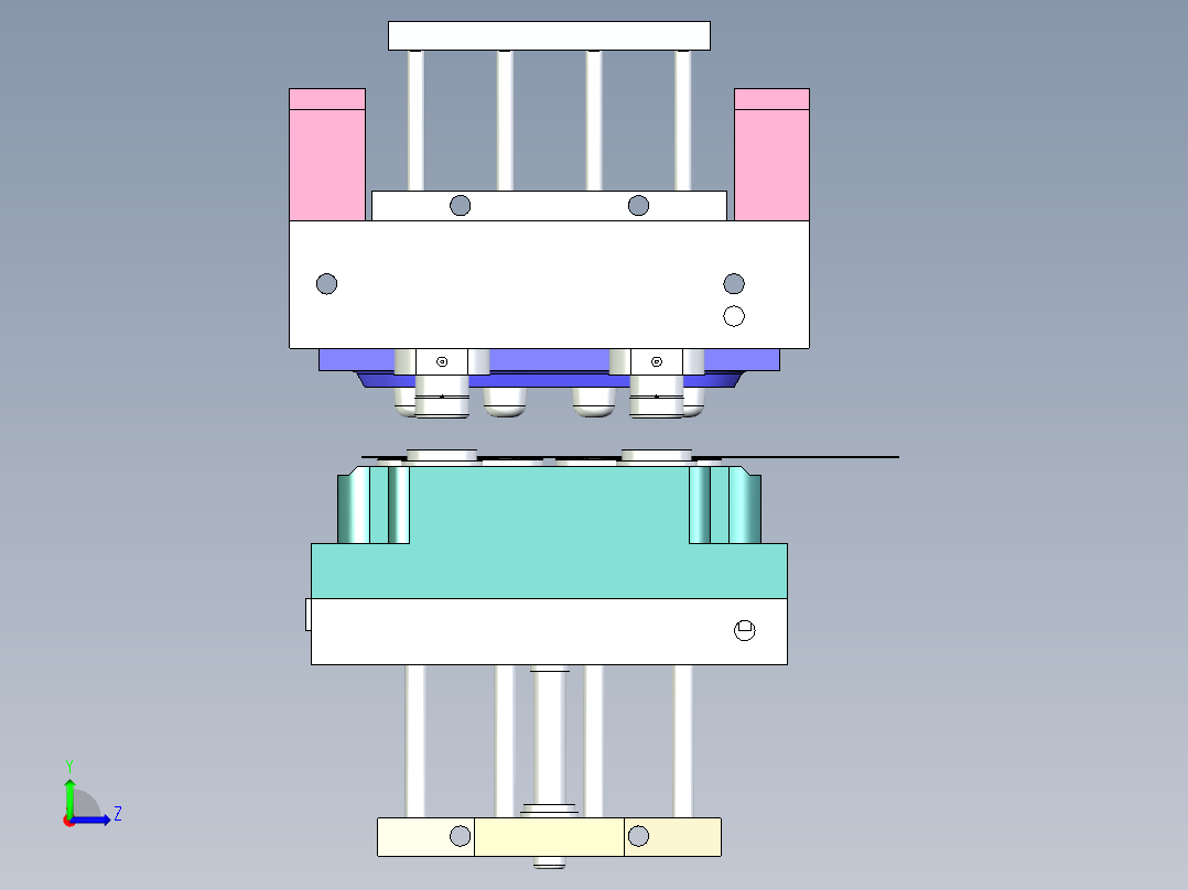 塑料杯注塑模具左视图
