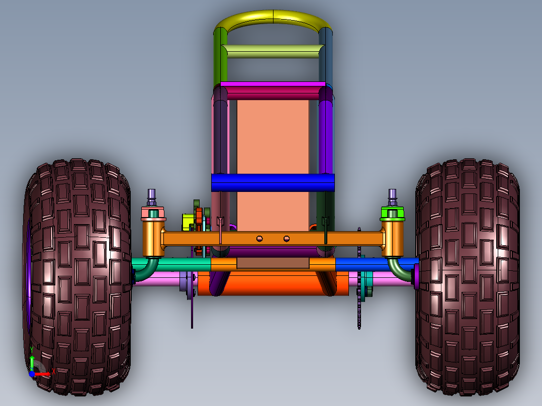 儿童版全地形四轮玩具车前视图