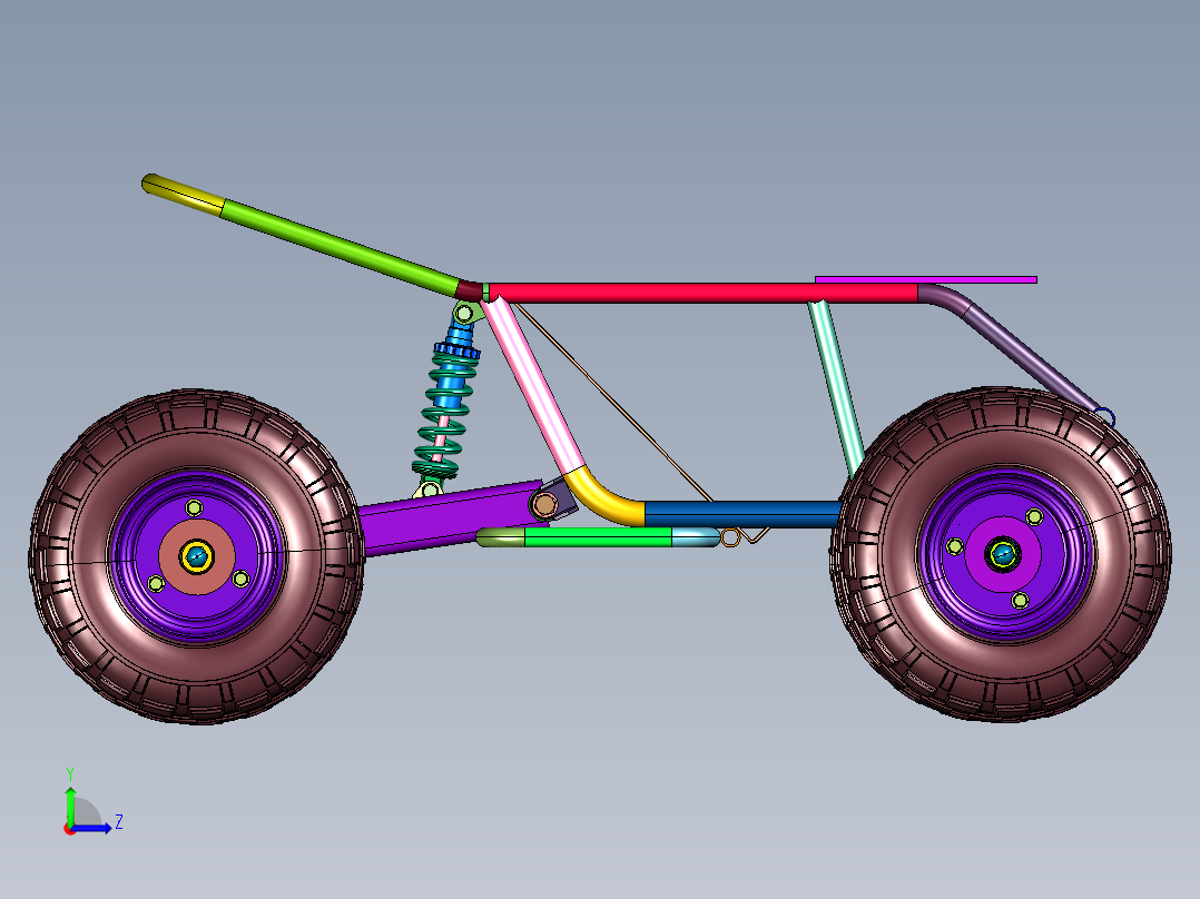 儿童版全地形四轮玩具车左视图