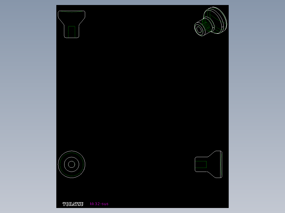 KK把手(不銹鋼)-2D多系列多零件图纸模型