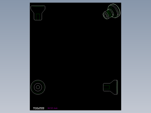 KK把手(不銹鋼)-2D多系列多零件图纸模型