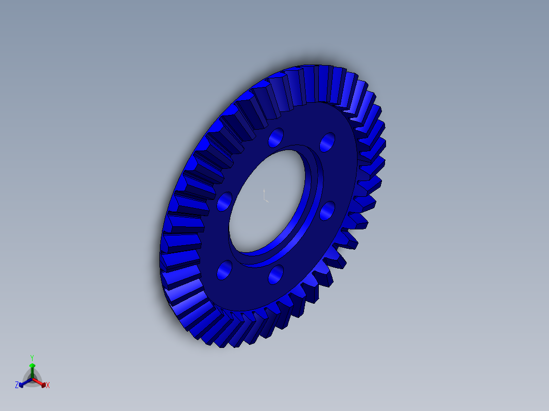 锥齿轮正等轴测图