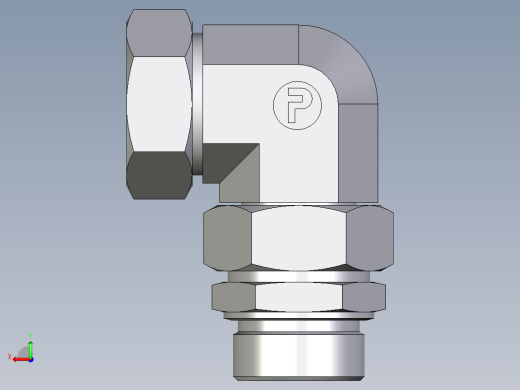 卡套式工业通用硬管接头EO_Assembled_adjustable_standpipe_elbow_EVW42LM71后视缩略图