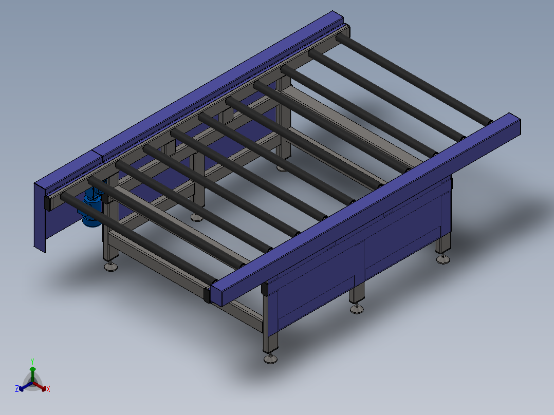 非标自动化钣金打磨机、钣金研磨机正等轴测图