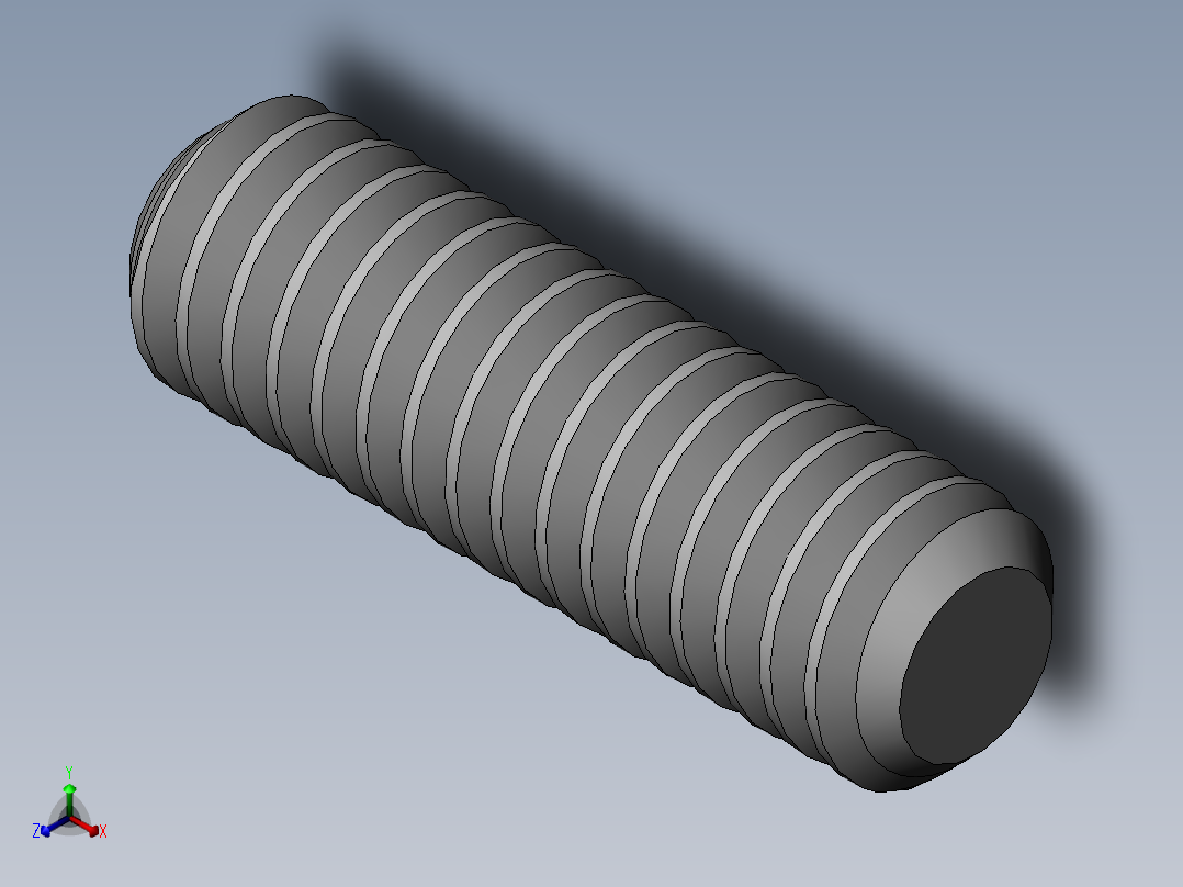 DIN 913-ISO 4026 固定螺钉-M1.8 L=6.SLDPRT正等轴测图