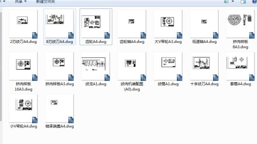 家用绞肉机（全套CAD图纸） 机械设计CAD图纸DWG图纸2D图纸缩略图