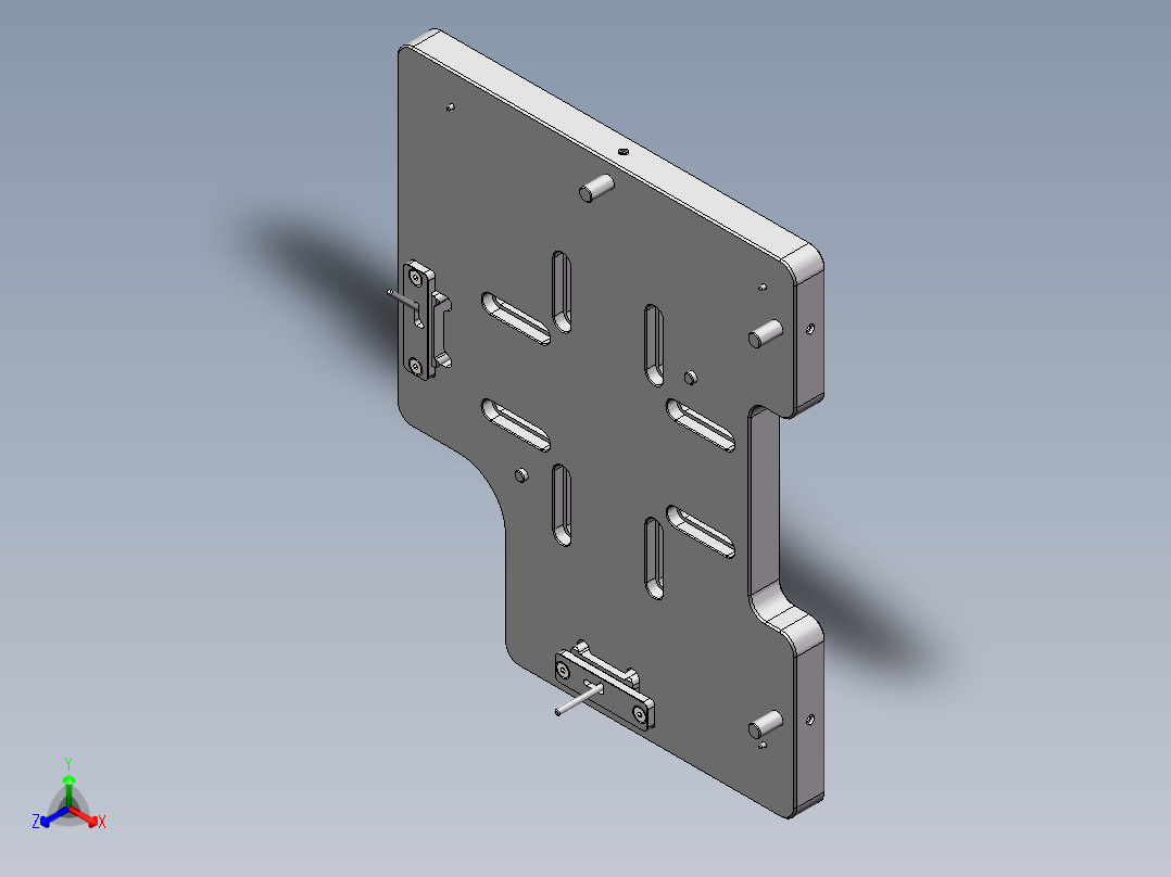 Q08-0WM 镭雕治具正等轴测图