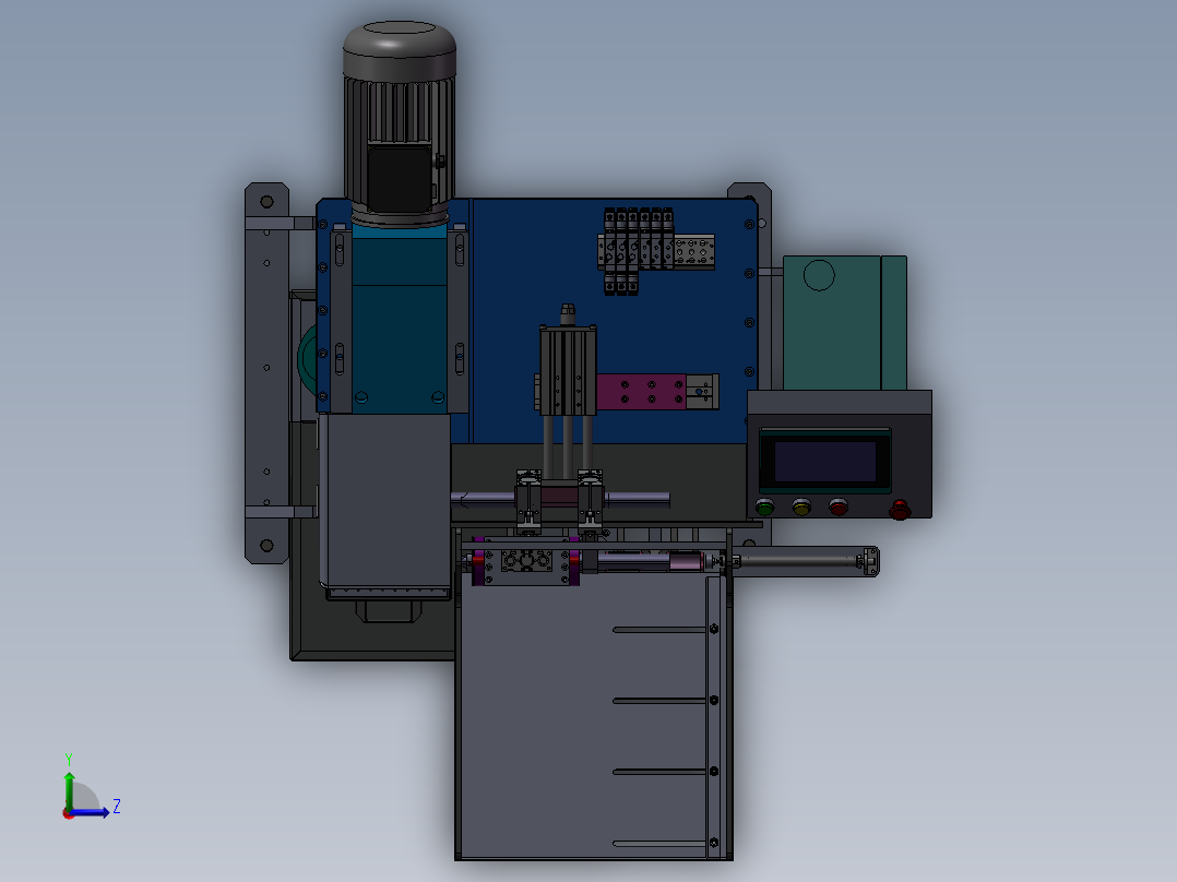 自动铣圆弧机sw21左视图