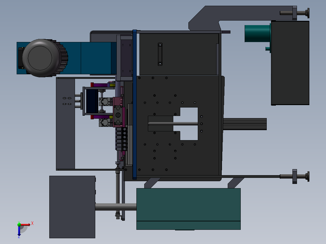 自动铣圆弧机sw21俯视图