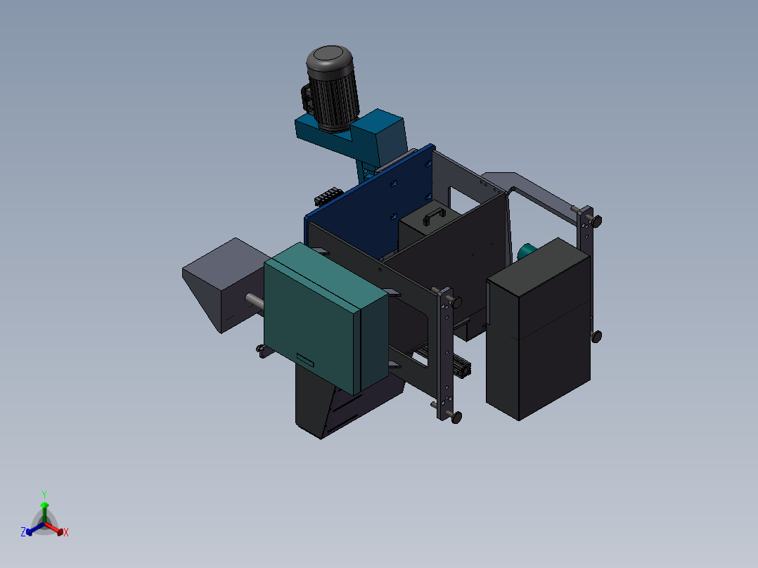 自动铣圆弧机sw21正等轴测图