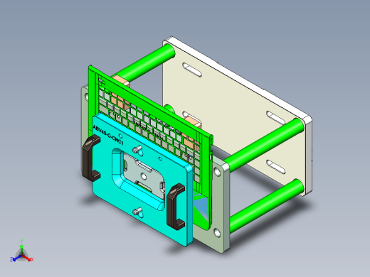 ABV40-C笔记本CNC工装夹具三维模型-CNC1-1217