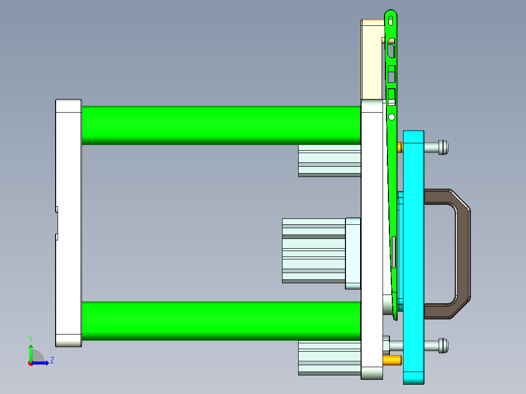 ABV40-C笔记本CNC工装夹具三维模型-CNC1-1217左视图