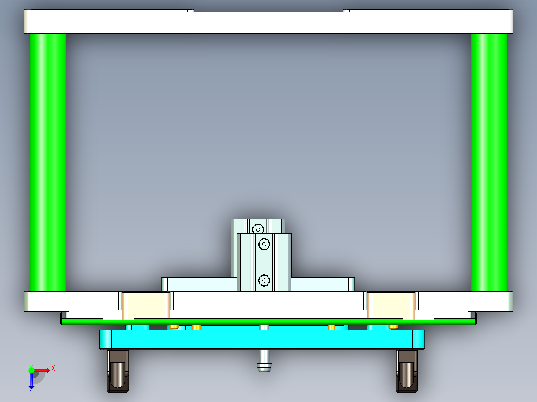 ABV40-C笔记本CNC工装夹具三维模型-CNC1-1217俯视图