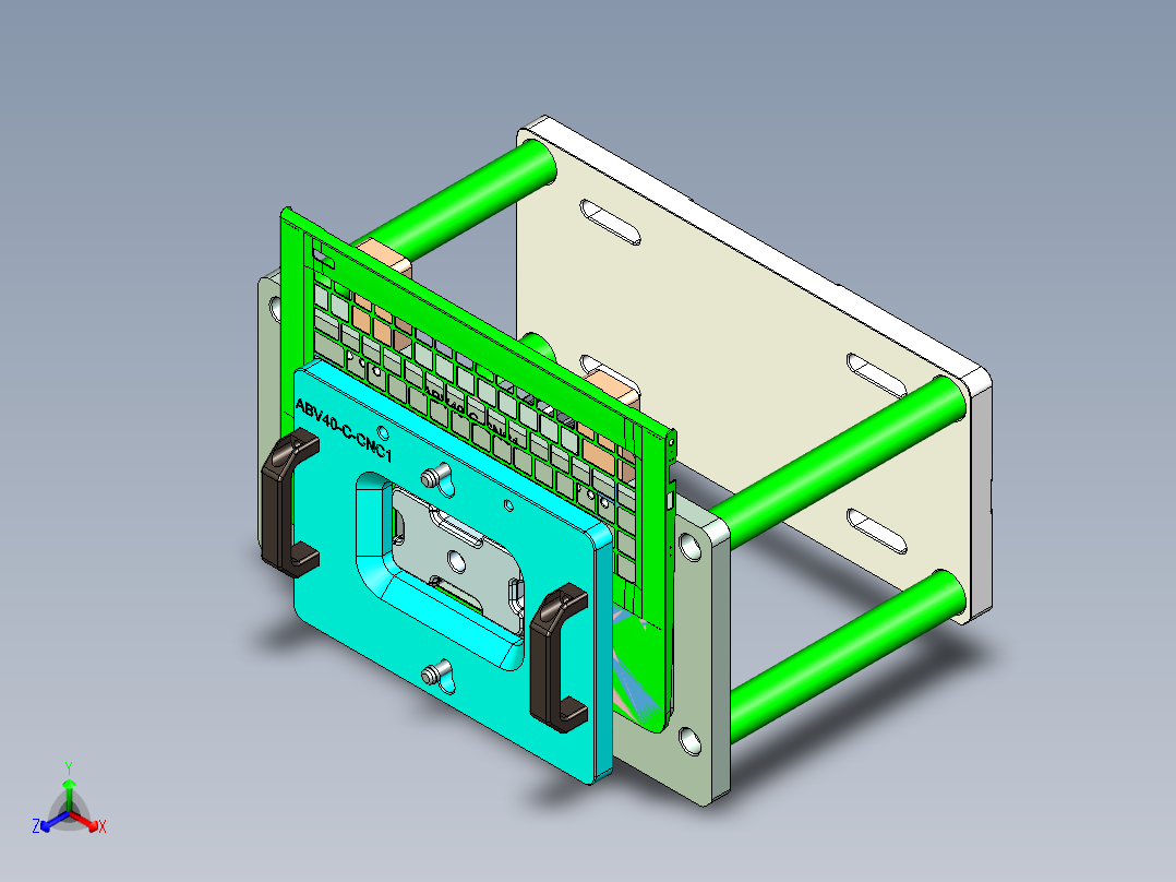 ABV40-C笔记本CNC工装夹具三维模型-CNC1-1217正等轴测图