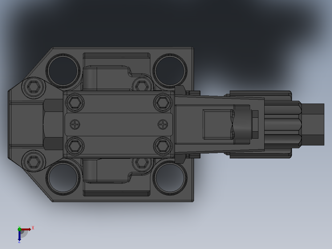 电磁控制溢流阀 DBW系列 3款俯视图