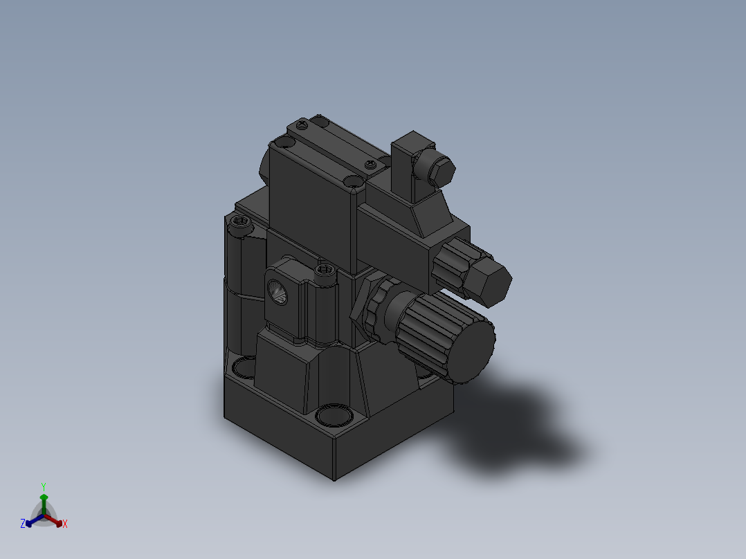 电磁控制溢流阀 DBW系列 3款正等轴测图