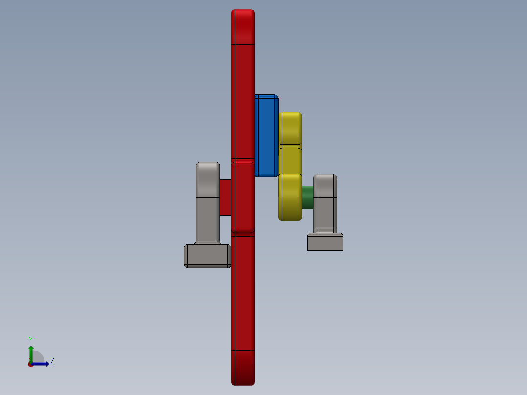 曲柄滑块左视图