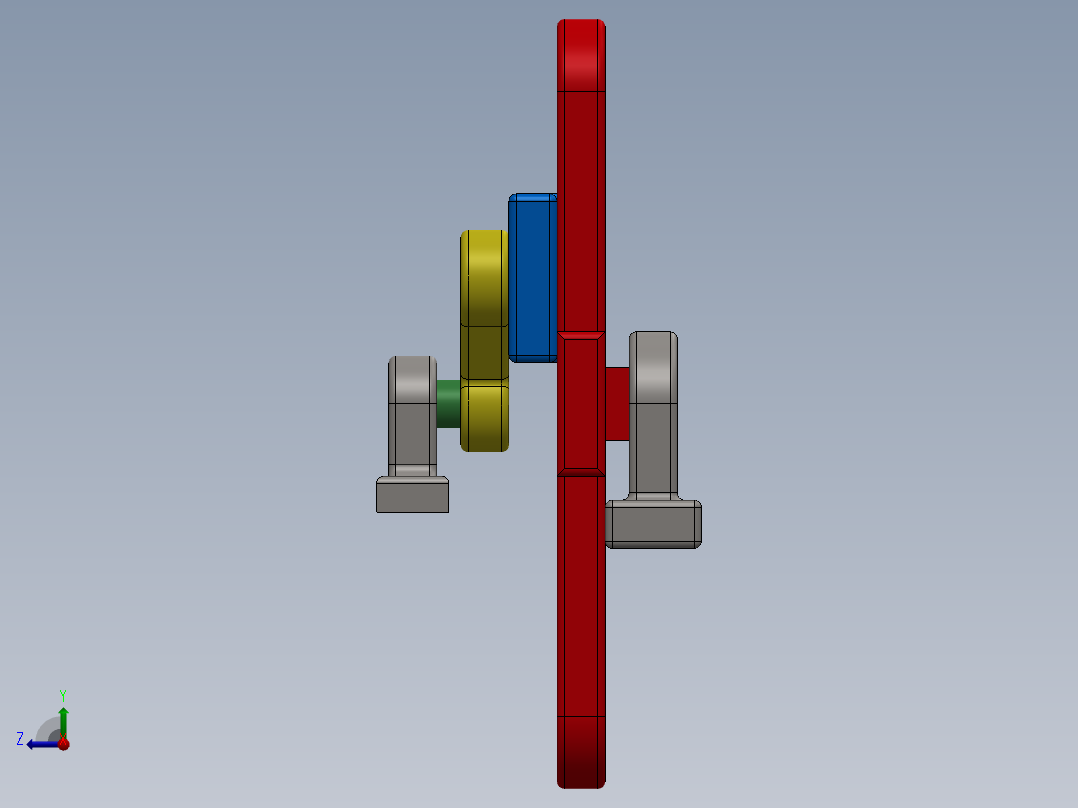 曲柄滑块右视图