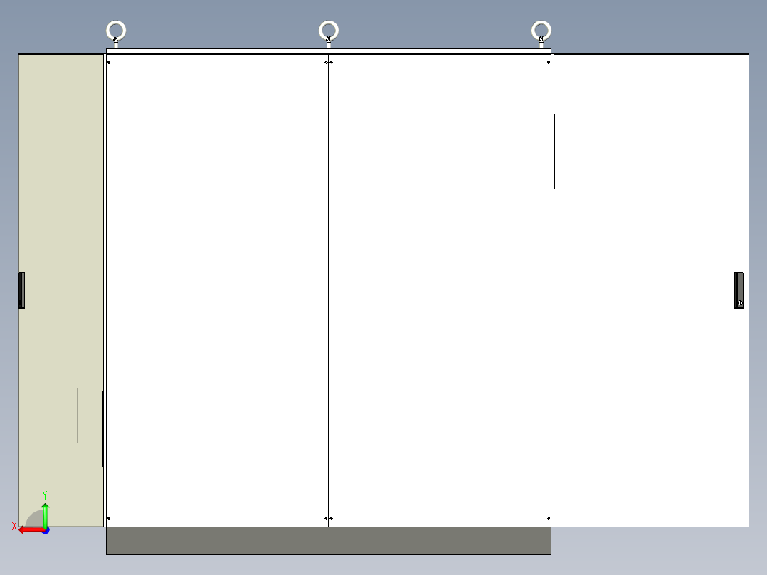 双电源刀开关风机控制柜后视图